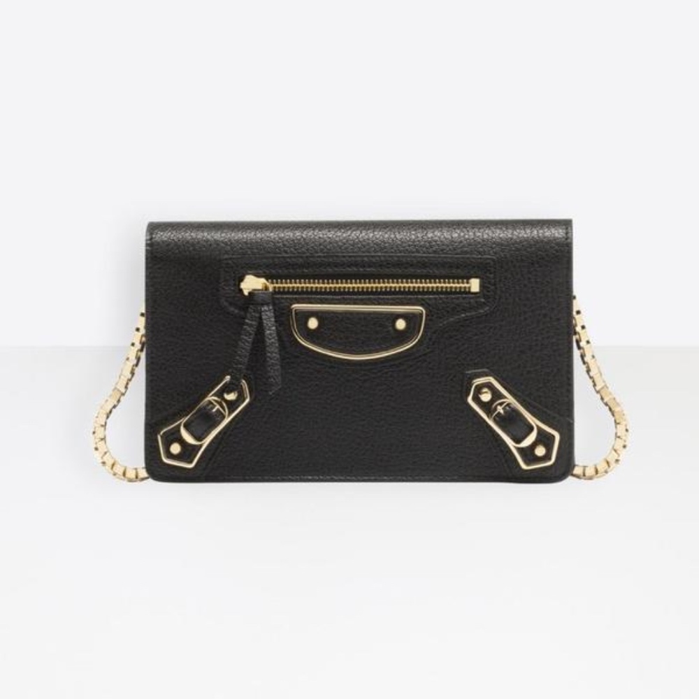 Balenciaga Classic Metallic Edge Chain Wallet